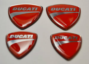 Badge Stickers for Helmet Tank Chrome Decals 4 pcs Fit Ducati 848 1099 998 999   trim