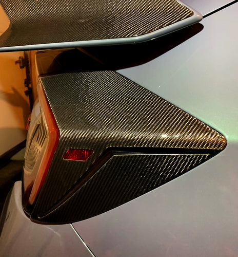 Real Carbon Fiber Rear tail lights Overlay Trim Fit Honda Civic Type R FK8 2017 2018 2019 2020