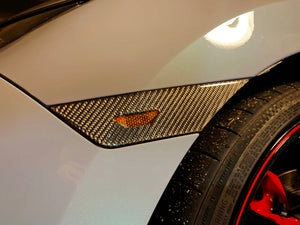 Real Carbon Fiber side marker lights overlay trim Fit Honda Civic Type R FK8 2017 2018 2019 2020