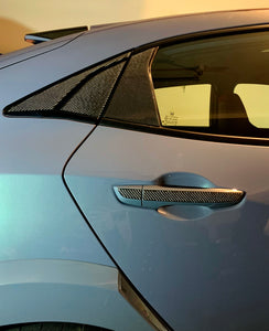 Real Carbon Fiber Door handle trim Cover overlay Fit Honda Civic Type R FK8 2017 2018 2019 2020