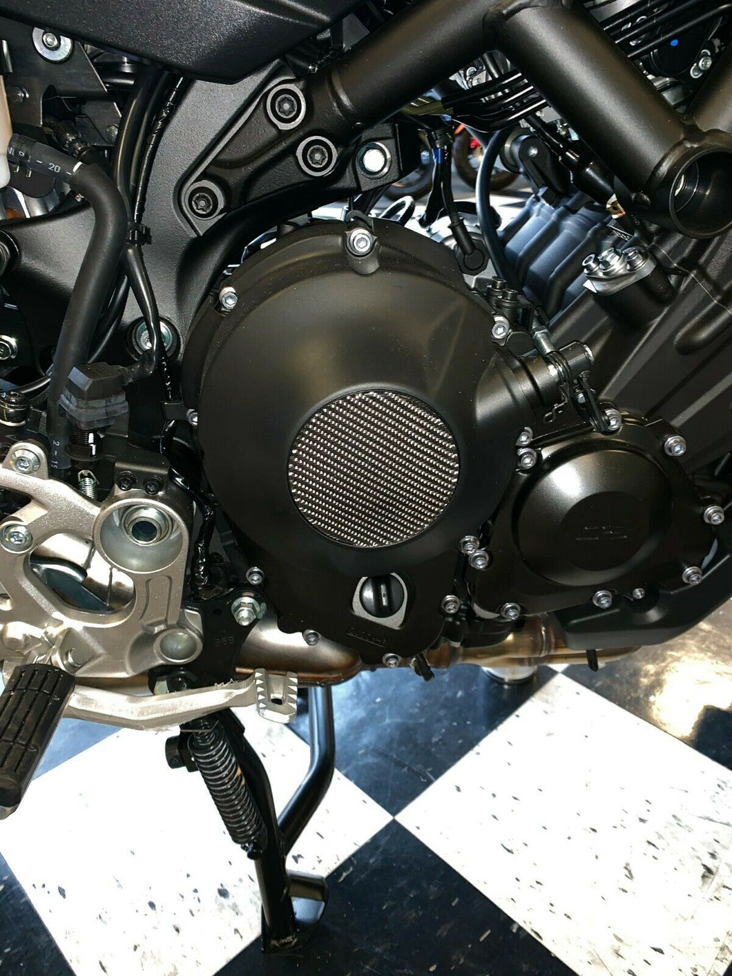 Fit Yamaha Niken GT real Dry carbon fiber engine clutch cover pad trim kit