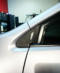 Real Carbon Fiber Quarter Window Trim Overlay Cover Fit Subaru WRX / sti 2015 18