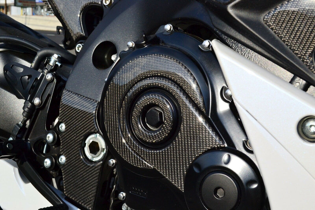 Real Carbon Fiber clutch & generator covers trim protector fits Suzuki GSX-R 600