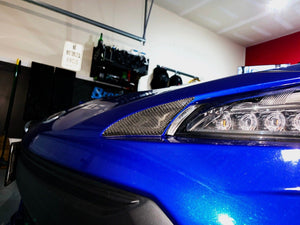 Real Carbon Fiber EYELINE EYELIDS GARNISH trim kit Fit Subaru BRZ Toyota 86