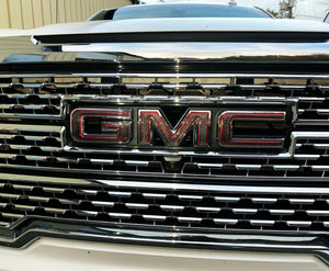 Dry Carbon Fiber Front Emblem overlay trim kit Fit GMC Sierra 1500 Denali At4
