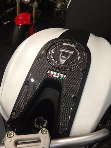 Ducati Monster authentic Carbon fiber TANK DASH COVER PANEL Trim Sticker pad Pad