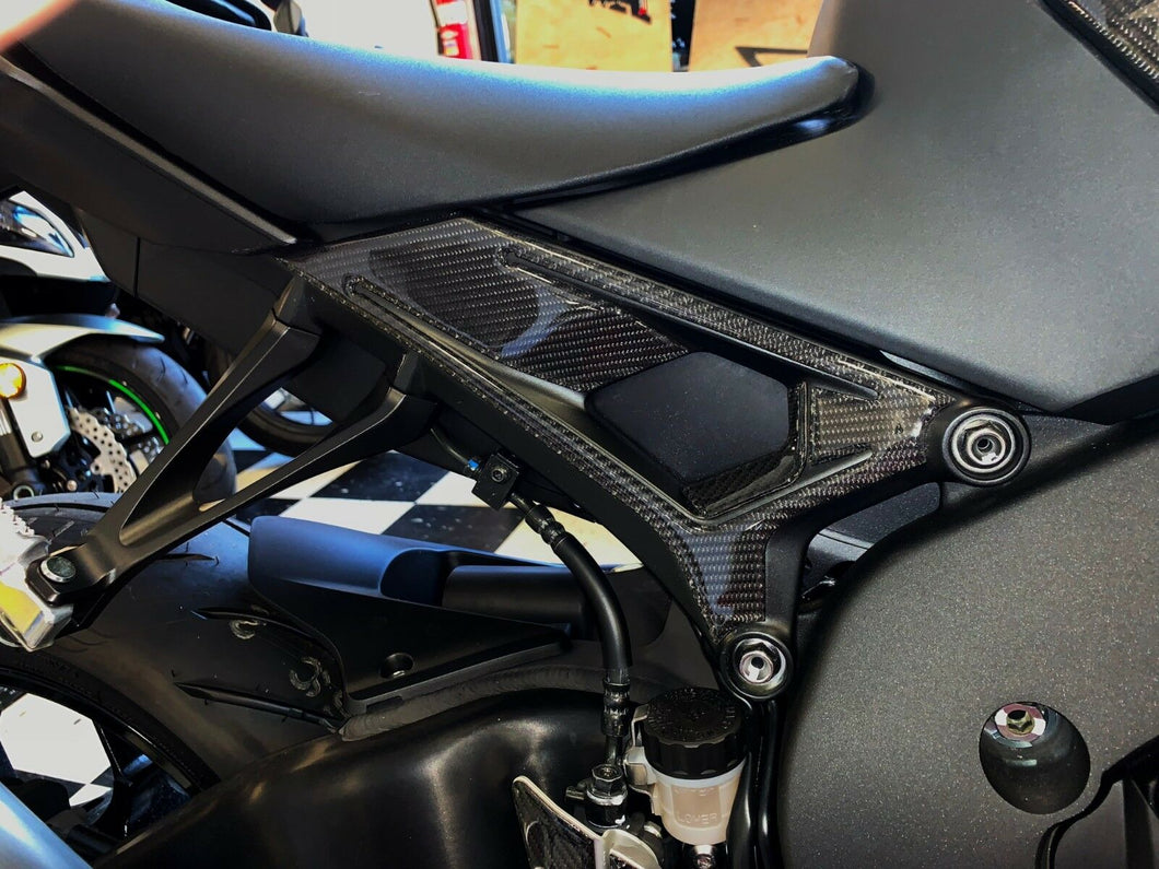 Fits Honda CBR1000RR real carbon fiber rear sub frame seat trim protector pads
