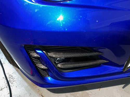 Real Carbon Fiber fog light housing trim inserts cover Fit Subaru BRZ Toyota 86