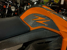 Load image into Gallery viewer, Fit Kawasaki Z125 Pro Dry CARBON FIBER tank knee grip pad protector trim kit