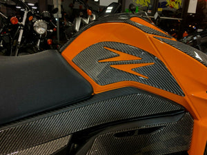 Fit Kawasaki Z125 Pro Dry CARBON FIBER tank knee grip pad protector trim kit