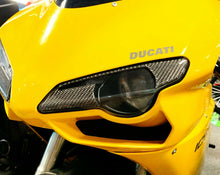 Load image into Gallery viewer, Fit Ducati 1098 dry Carbon Fiber front light trim eyeline eyelids Pad trim kit