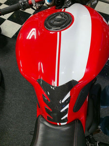 Fit Ducati Monster 1200 S STRIPE Real Carbon Fiber Gas Tank Cap Filler Protector