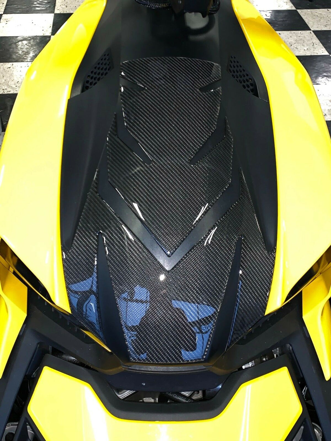Fit Can-Am RYKER BRP 2019 Real 3k twill dry CARBON FIBER Front panel trunk light protector trim kit overlay