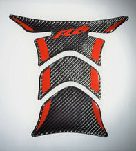Load image into Gallery viewer, Yamaha R6 YZF R-6 Real Carbon Fiber red accent tank protector pad Decal sticker