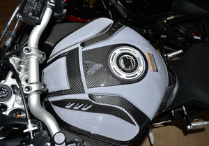 Real carbon fiber Fit Yamaha MT10 MT-10 FZ10 2018 gas cap tank cover pad Trim