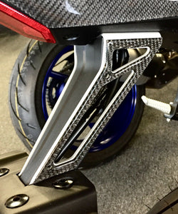 Real carbon fiber Tail plate holder trim Fit Yamaha YZF-R6 tank Protector pad