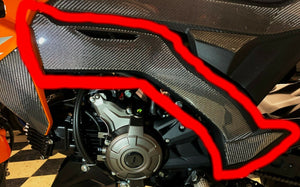 Fit Kawasaki Z125 Pro Real CARBON FIBER sides frame covers protector trim kit