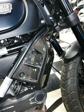 Load image into Gallery viewer, Fit Ducati SCRAMBLER Real Carbon Fiber Radiator Side Cover Guard Fairing trim