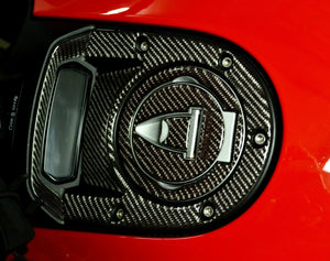 Fit Ducati Diavel carbon fiber Tank pad protector & dash panel trim kit gas cap