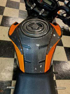 Fit Kawasaki Z125 Pro Dry CARBON FIBER  tank pad protector only trim kit