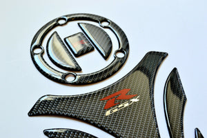 Suzuki GSX-R Real Carbon Fiber Tank Protector Pad +Gas cap Sticker trim Sticker