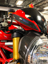 Load image into Gallery viewer, Fit Ducati Monster 1200 S Real Carbon Fiber headlight sides &amp; Front Fairing trim