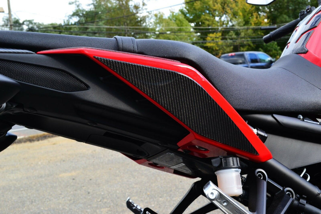 Fits Yamaha FZ09  MT09 real carbon tail sides fairing trim protector kit pad