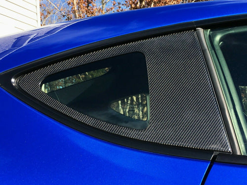 Real Carbon Fiber rear window glass overlay trim kit Fit Subaru BRZ Toyota 86