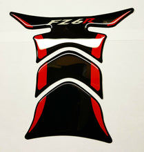 Load image into Gallery viewer, Piano Black +RED tank Protector pad Decal Sticker trim fits for Yamaha FZ6R