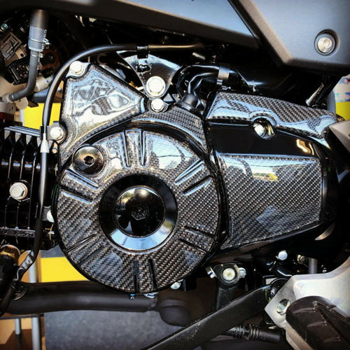 Fit Honda Grom 125 Real CARBON FIBER engine generator chain Cover trim protector