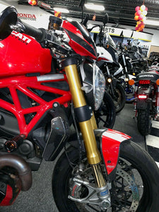 Fit Ducati Monster 1200 S Real Carbon Fiber headlight sides & Front Fairing trim