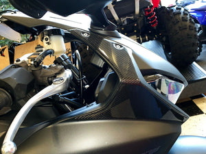 Fits Honda CBR1000RR 2017 real carbon fiber head light fairing KIT trim