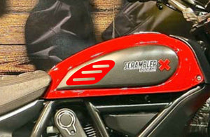 Ducati SCRAMBLER RED SHORT tank Protector pad + Knee grip pads Decal Sticker