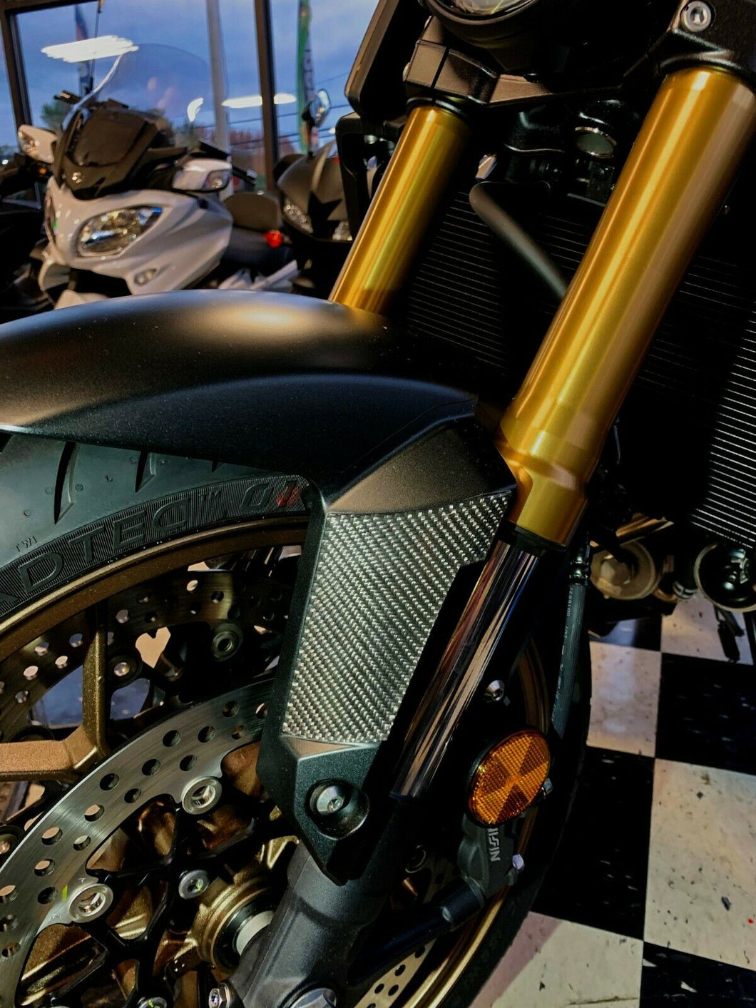 Real Dry carbon fiber Fit Honda CB650R front mudguard trim kit