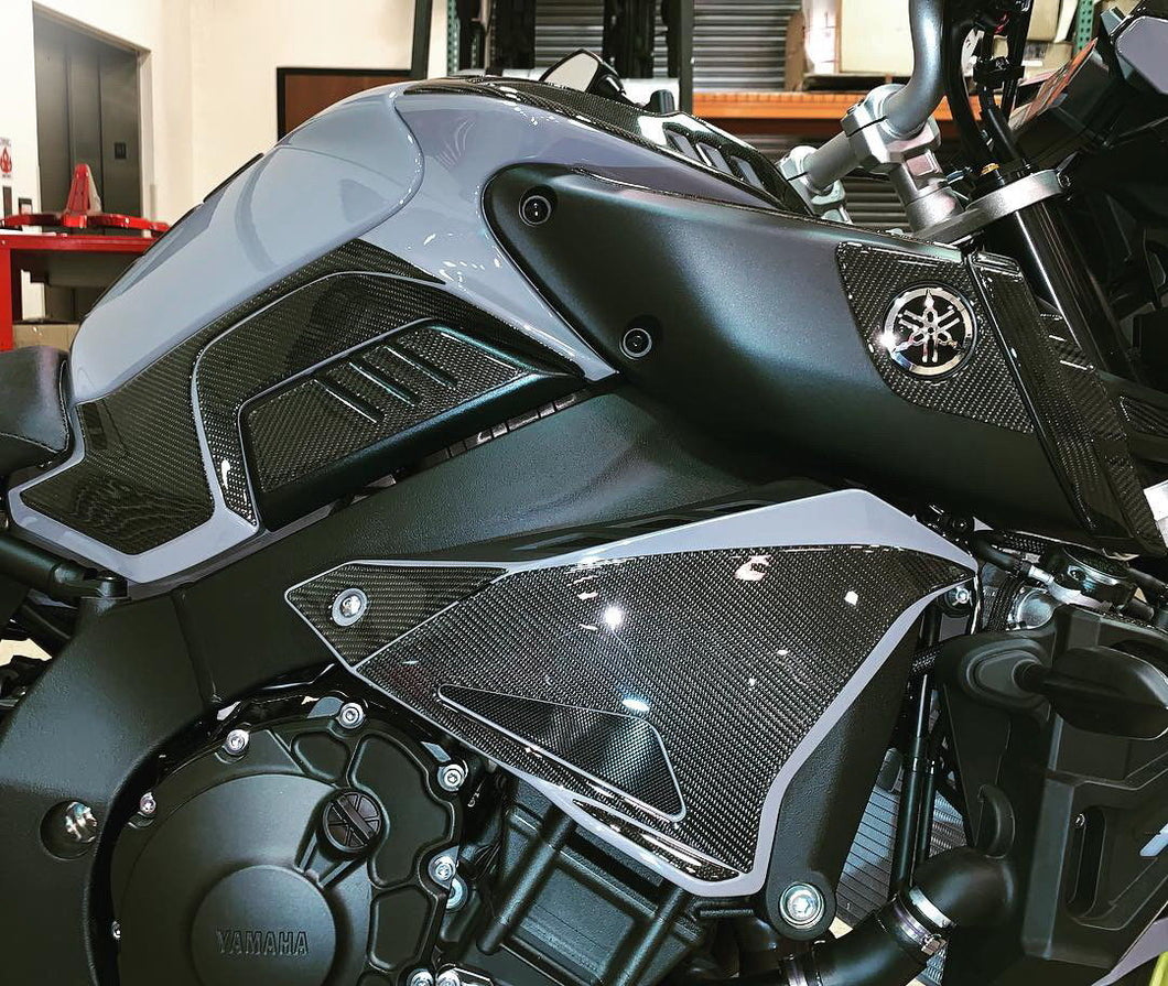 Real carbon fiber Fit Yamaha MT10 MT-10 FZ10 sides fairing panel trim kit