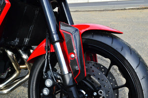 Fits Yamaha FZ09  MT09 real carbon fiber front mudguard fender trim protector