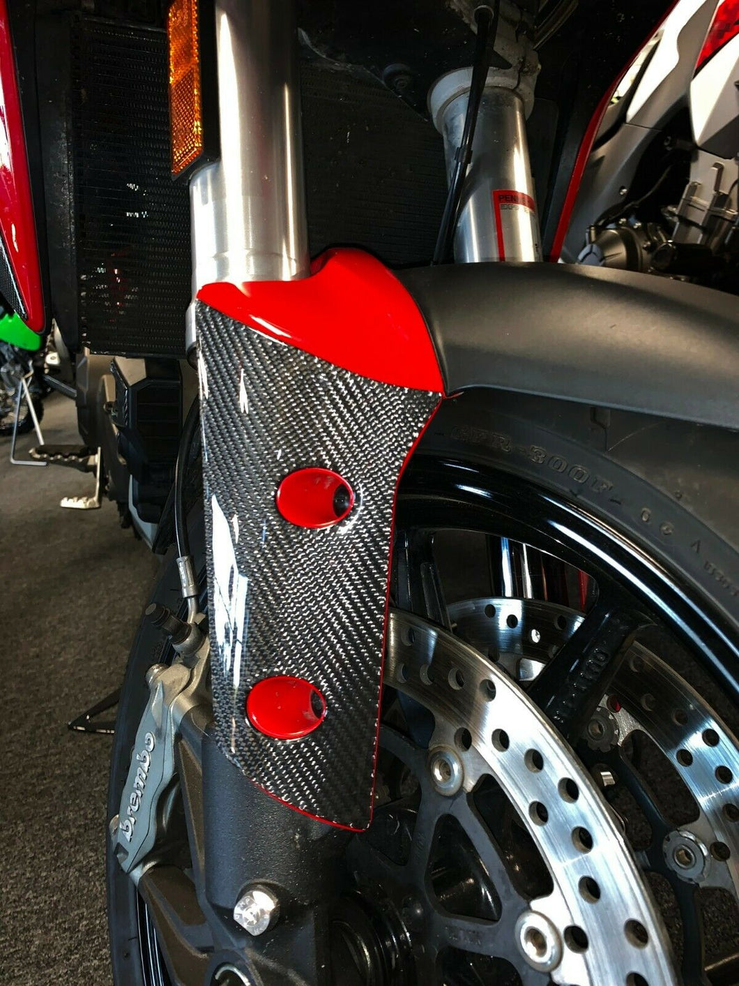 Fit Ducati Multistrada 1200 S CARBON FIBER Front Fender Mudguard trim overlay