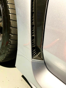 Dry 3k twill Carbon Fiber Fender Inserts Vent Overlay Trim Cover Fit Subaru WRX sti 2013+