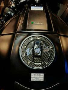 Dry Carbon fiber Gas Cap Tank Sticker fits Kawasaki Ninja H2R ZX10R H2 overlay