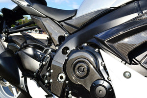Real Carbon Fiber clutch & generator covers trim protector fits Suzuki GSX-R 600