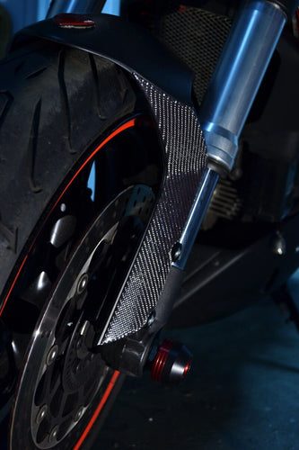 Fit Ducati Monster 696 796 1100 real carbon fiber Front Mudguard pad protector