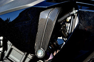 Real carbon fiber RIGHT front frame trim pad Fit Yamaha YZF-R1 Protector KIT
