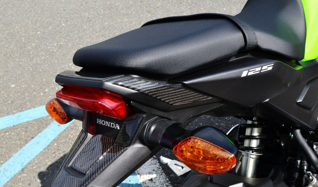 Fit Honda Grom 125 Real CARBON FIBER tail grip cover light trim protector pad