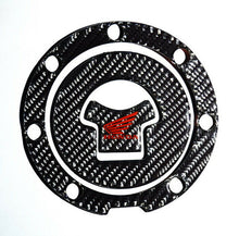Load image into Gallery viewer, Real CARBON FIBER +Red logo Tank Cap Filler Sticker fits Honda CBR 1000 600 RR