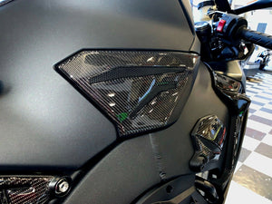 Fits Honda CBR1000RR 2017 real carbon fiber knee traction protector pad KIT tank
