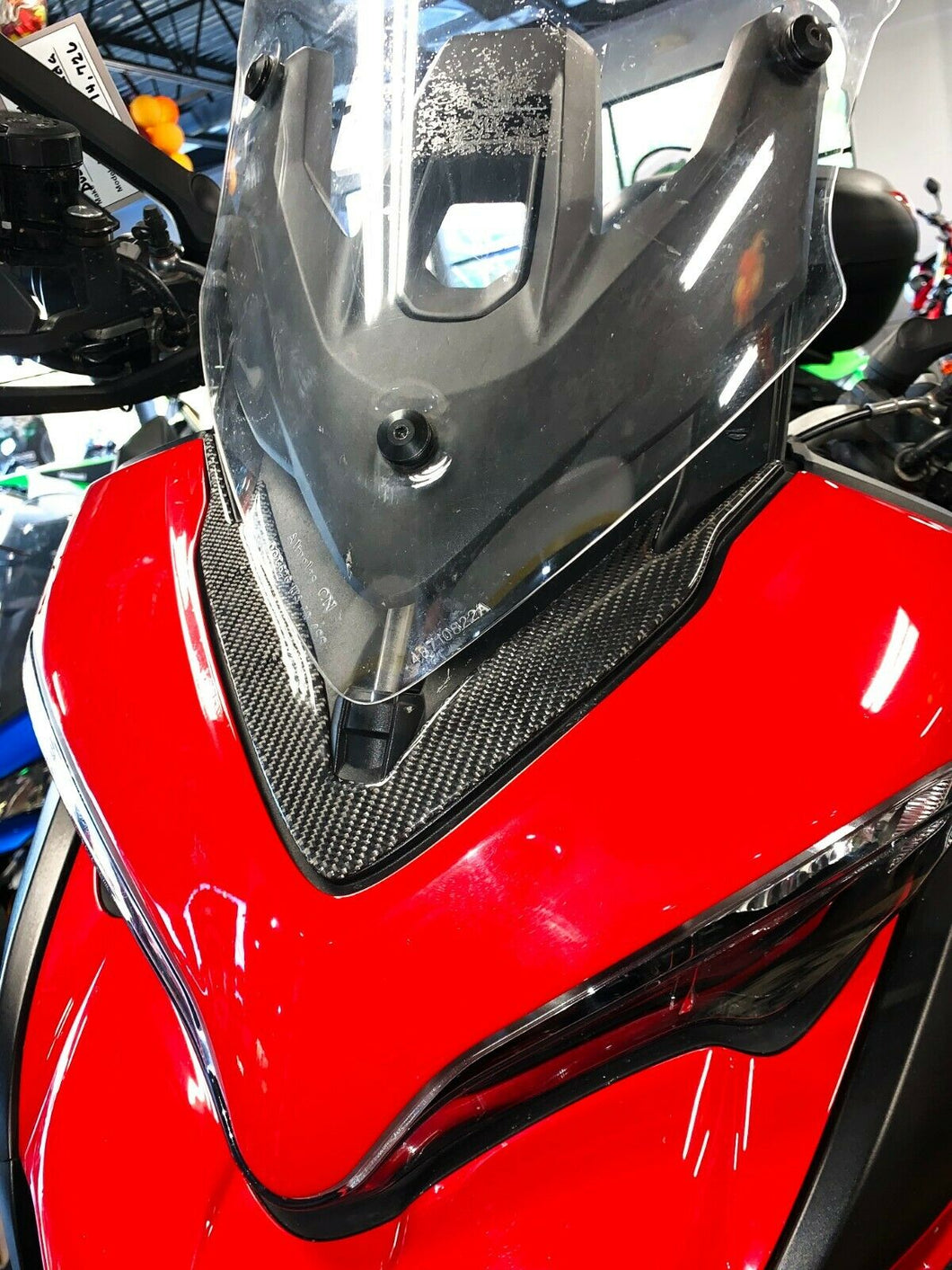 Fit Ducati Multistrada 1200 dry CARBON FIBER Head light fairing overlay trim