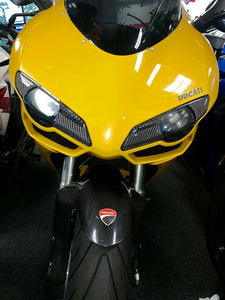 Fit Ducati 1098 dry Carbon Fiber front light trim eyeline eyelids Pad trim kit