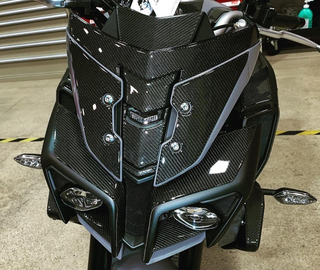 Real carbon fiber Fit Yamaha MT10 MT-10 FZ10 HEAD light fairing Trim full KIT