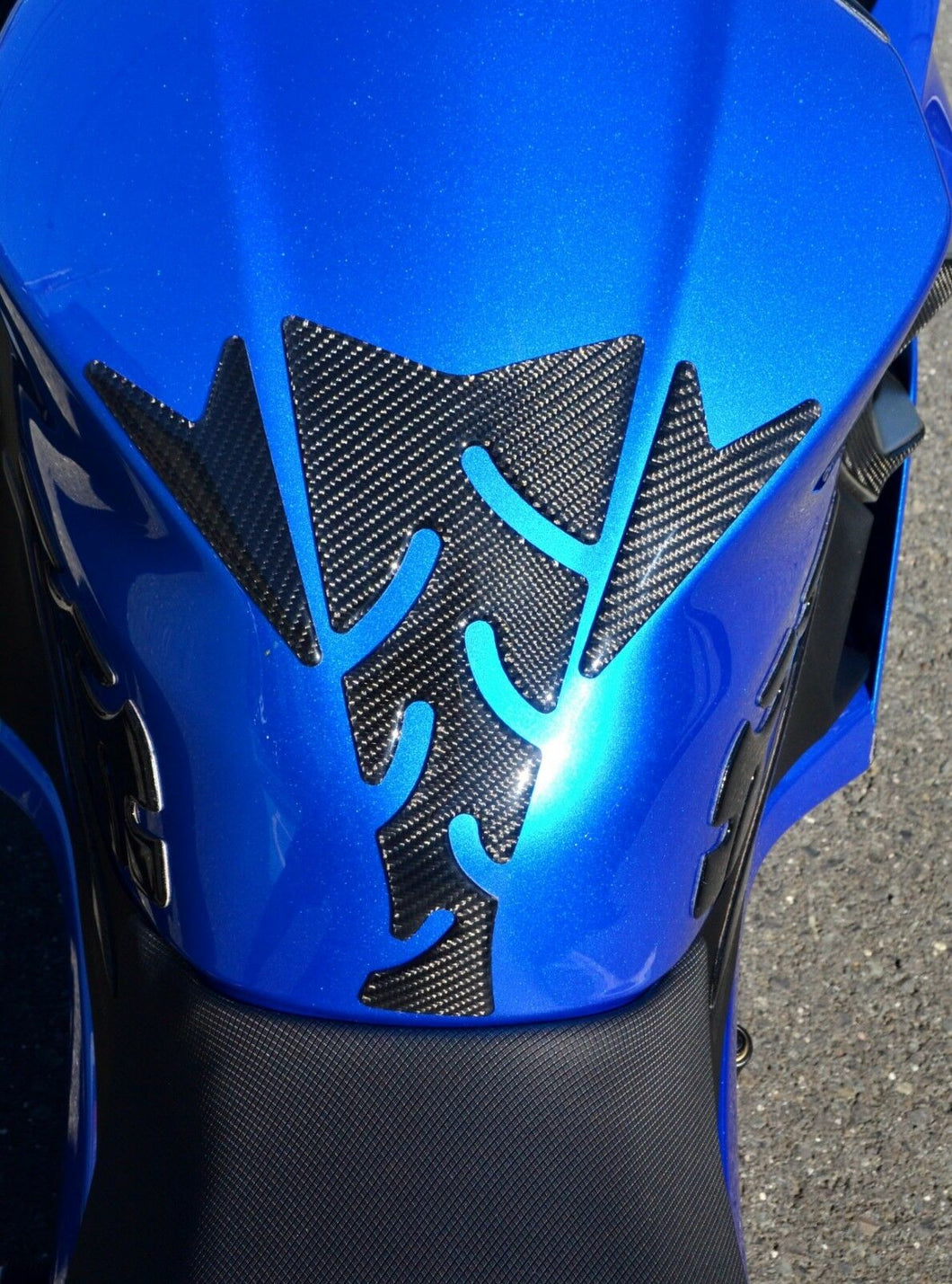 Fit Kawasaki Ninja 400 2018 Real Carbon Fiber tank Protector pad sticker trim