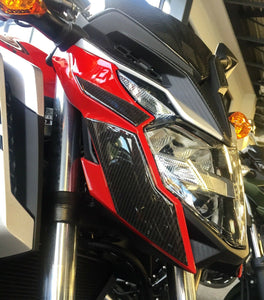 Real Carbon Fiber front light fairing trim fit Honda CB650F tank Protector pad